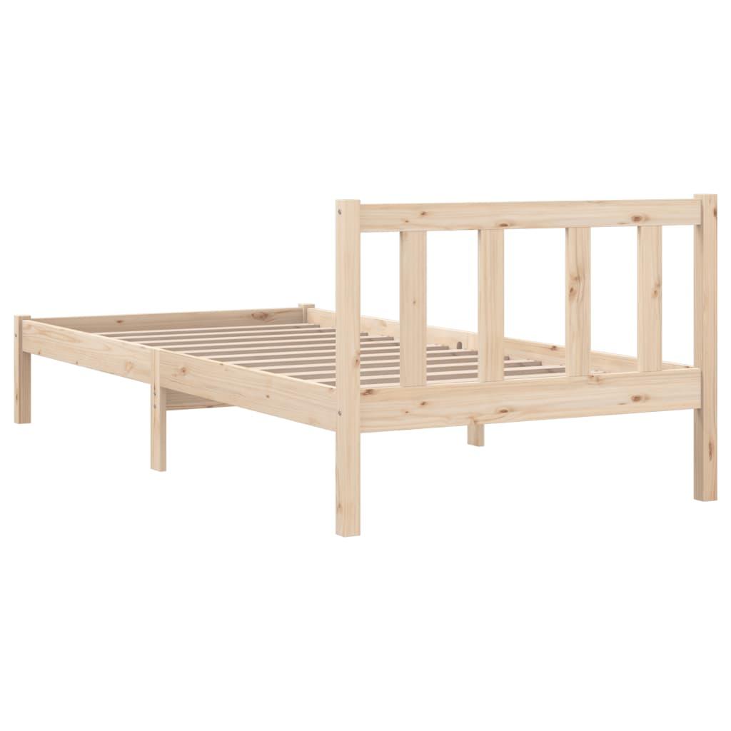 Bed Frame without Mattress Solid Wood 90x190 cm