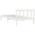 Bed Frame without Mattress White Solid Wood 90x190 cm