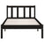 Bed Frame without Mattress Black Solid Wood 90x190 cm