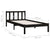 Bed Frame without Mattress Black Solid Wood 90x190 cm