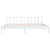 Bed Frame without Mattress White Solid Wood 183x203 cm King