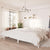 Bed Frame without Mattress White Solid Wood 183x203 cm King
