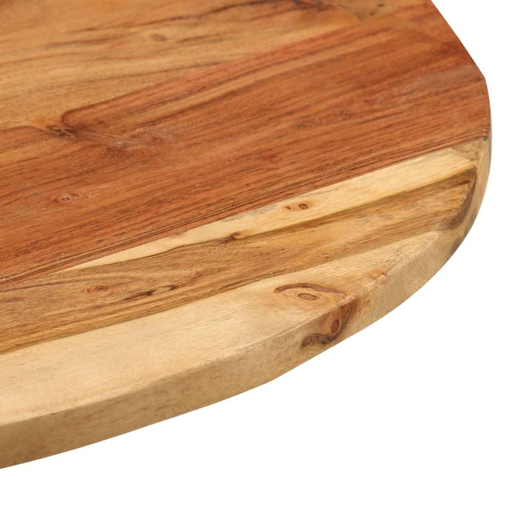 Side Table 60x(42-62) cm Solid Wood Acacia and Cast Iron