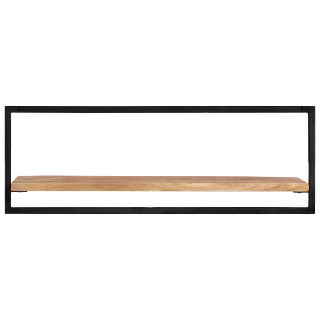 Wall Shelves 2 pcs 100x24x35 cm Solid Wood Acacia and Steel