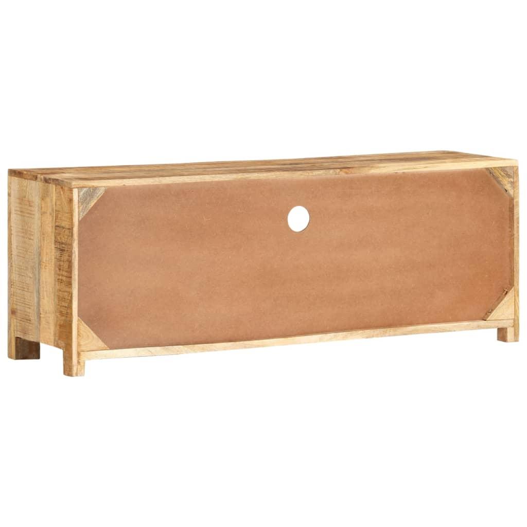TV Cabinet 110x30x40 cm Solid Wood Rough Mango