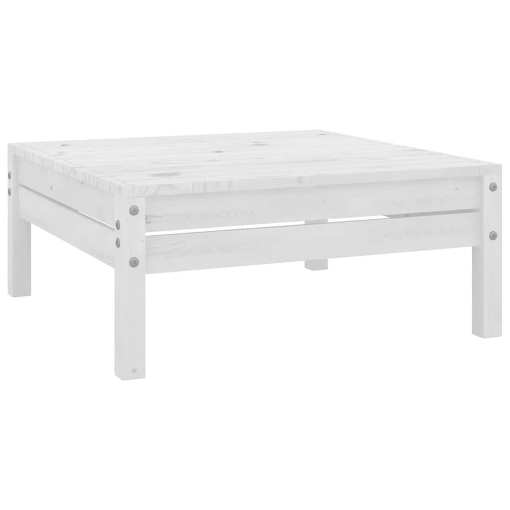 3 Piece Garden Lounge Set White Solid Wood Pine