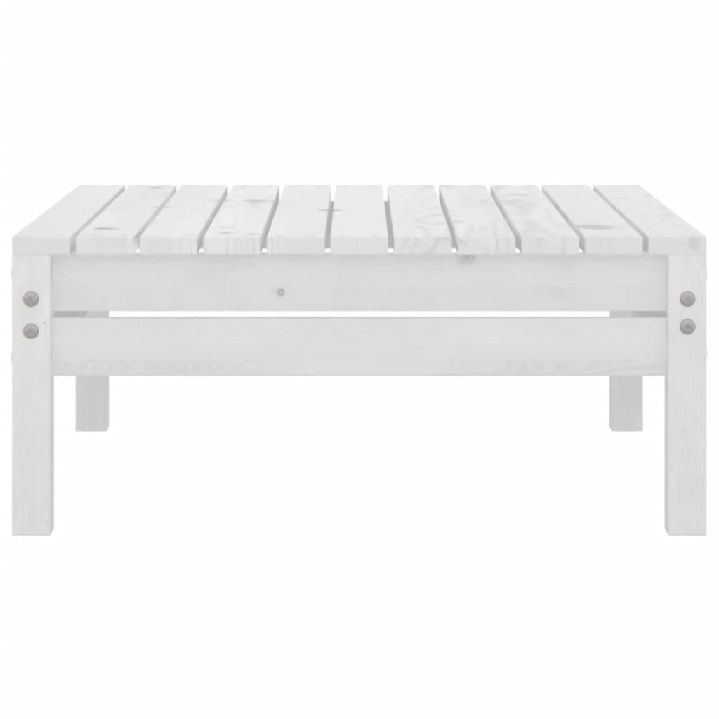 3 Piece Garden Lounge Set White Solid Wood Pine