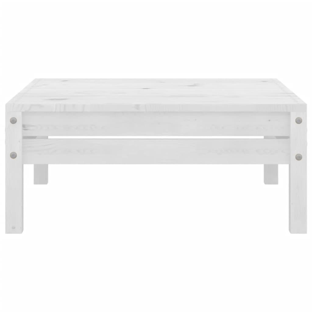 3 Piece Garden Lounge Set White Solid Wood Pine