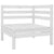 3 Piece Garden Lounge Set White Solid Pinewood