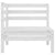 3 Piece Garden Lounge Set White Solid Pinewood