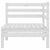3 Piece Garden Lounge Set White Solid Pinewood