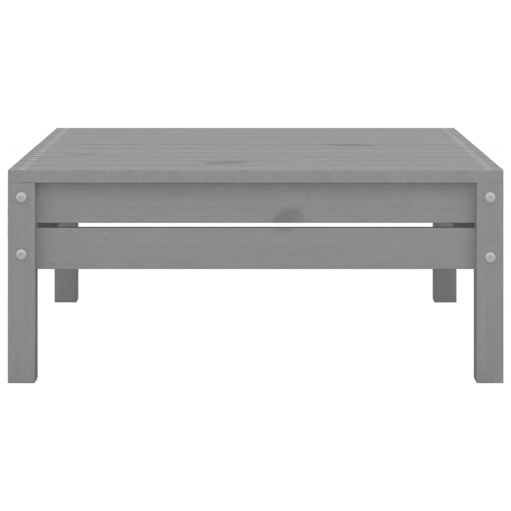 3 Piece Garden Lounge Set Grey Solid Pinewood