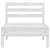 4 Piece Garden Lounge Set White Solid Wood Pine