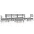 6 Piece Garden Lounge Set Grey Solid Pinewood