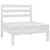 5 Piece Garden Lounge Set Solid Pinewood White