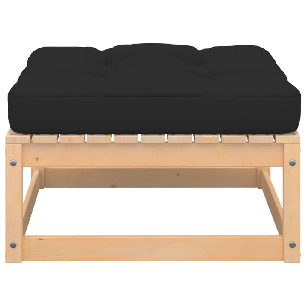 3 Piece Garden Lounge Set with Cushions Solid Pinewood