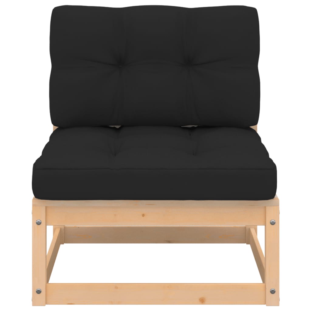6 Piece Garden Lounge Set with Cushions Solid Pinewood