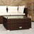 Garden Coffee Table Brown 60x60x30 cm Poly Rattan and Glass