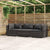3-Seater Sofa with Cushions Grey Poly Rattan