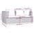 2-Seater Sofa with Cushions Black Poly Rattan
