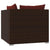 2-Seater Sofa with Cushions Brown Poly Rattan