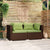 2-Seater Sofa with Cushions Brown Poly Rattan