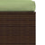3-Seater Sofa with Cushions Brown Poly Rattan