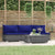 4 Piece Garden Lounge Set with Cushions Grey Poly Rattan