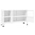 Industrial Sideboard White 105x35x62 cm Metal and Glass