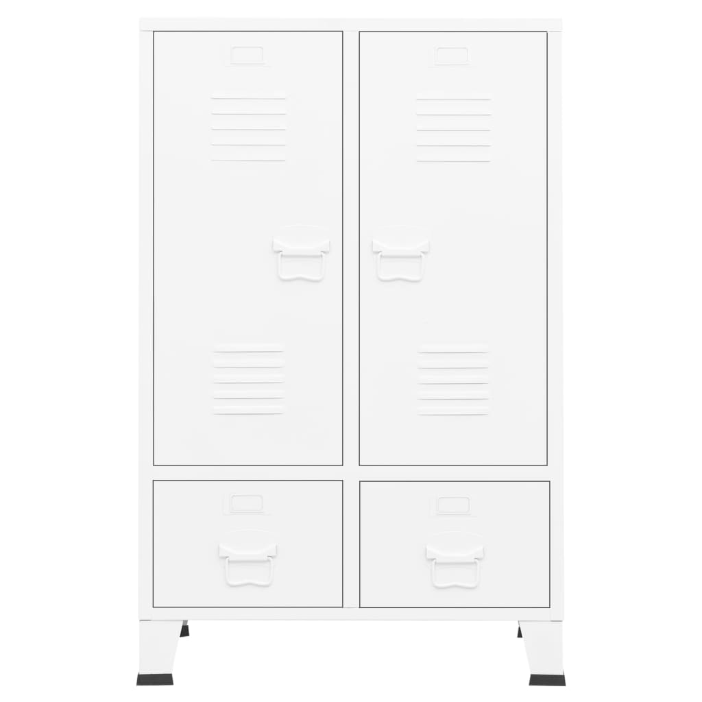 Industrial Wardrobe White 67x35x107 cm Steel