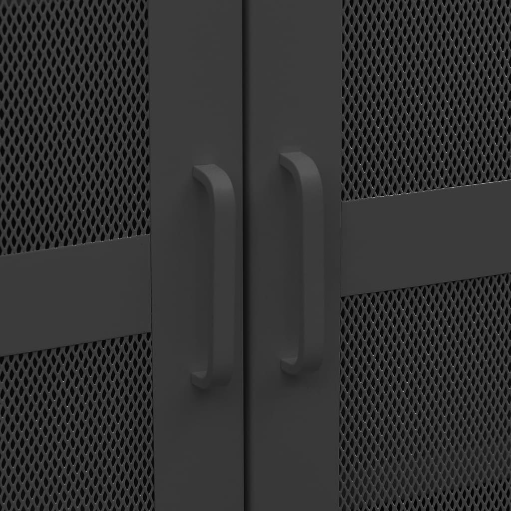 Industrial Storage Chest Black 70x40x115 cm Metal