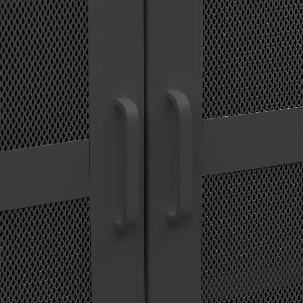Industrial Storage Chest Black 70x40x115 cm Metal