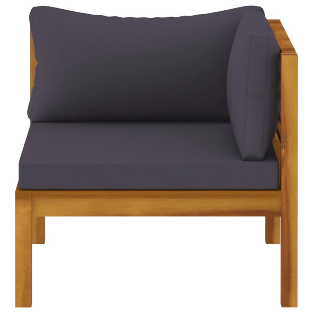 6 Piece Garden Lounge Set with Cushion Solid Acacia Wood