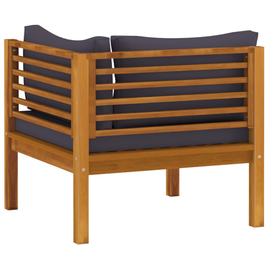 5 Piece Garden Lounge Set with Cushion Solid Acacia Wood