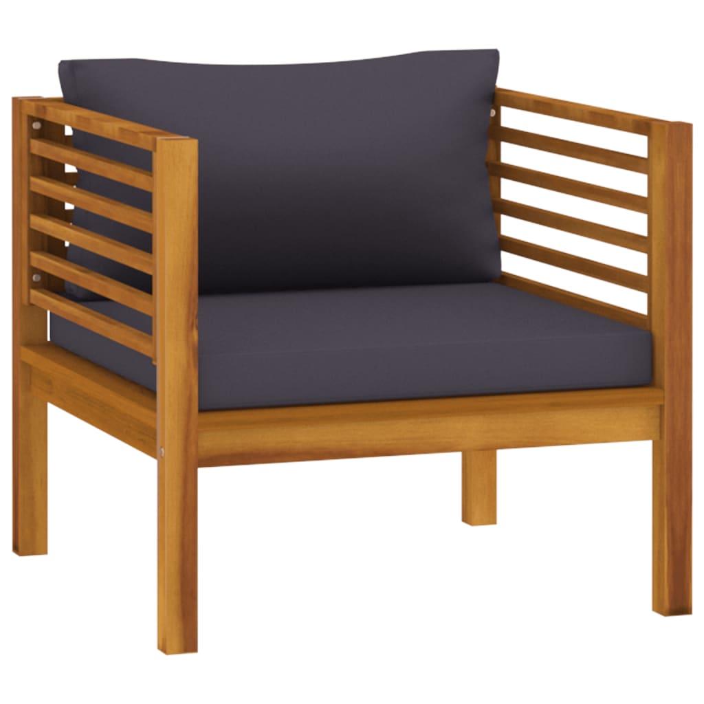 5 Piece Garden Lounge Set with Cushion Solid Acacia Wood