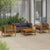 5 Piece Garden Lounge Set with Cushion Solid Acacia Wood
