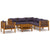 7 Piece Garden Lounge Set with Cushion Solid Acacia Wood