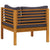 10 Piece Garden Lounge Set with Cushion Solid Acacia Wood