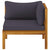 7 Piece Garden Lounge Set with Cushion Solid Acacia Wood