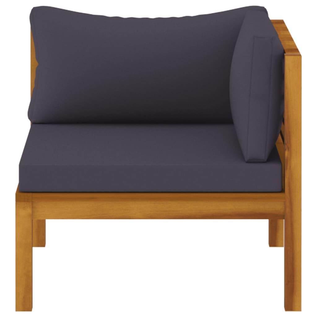 6 Piece Garden Lounge Set with Cushion Solid Acacia Wood
