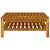 6 Piece Garden Lounge Set with Cream Cushion Solid Acacia Wood