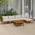 6 Piece Garden Lounge Set with Cream Cushion Solid Acacia Wood