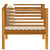 5 Piece Garden Lounge Set with Cream Cushion Solid Acacia Wood