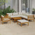 8 Piece Garden Lounge Set with Cream Cushion Solid Acacia Wood