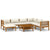 8 Piece Garden Lounge Set with Cream Cushion Solid Acacia Wood