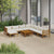 9 Piece Garden Lounge Set with Cream Cushion Solid Acacia Wood