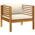 7 Piece Garden Lounge Set with Cream Cushion Solid Acacia Wood