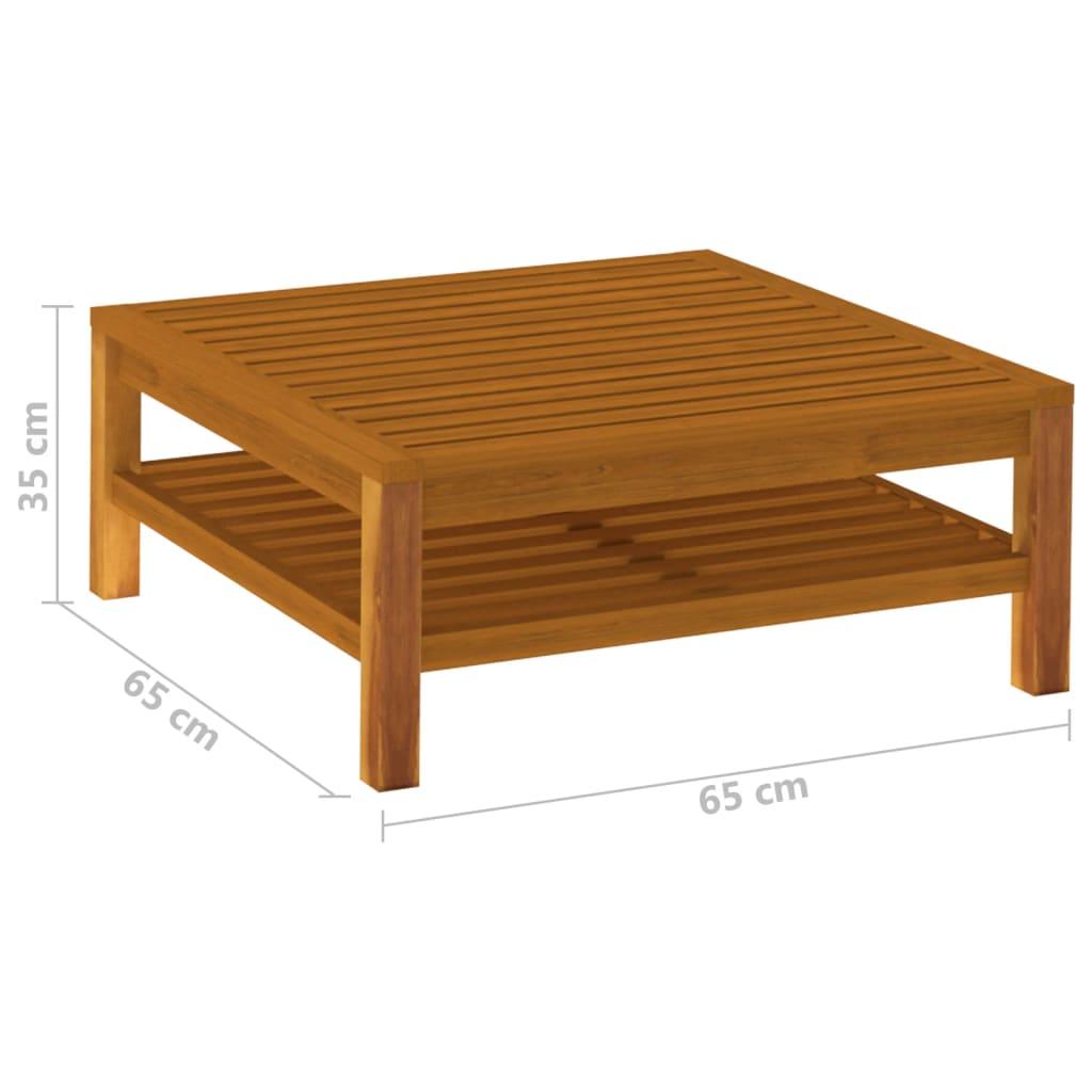 7 Piece Garden Lounge Set with Cream Cushion Solid Acacia Wood