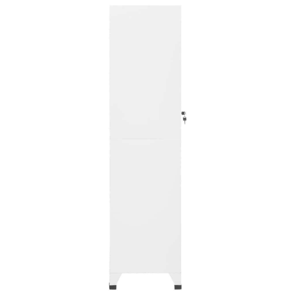 Locker Cabinet White 38x45x180 cm Steel