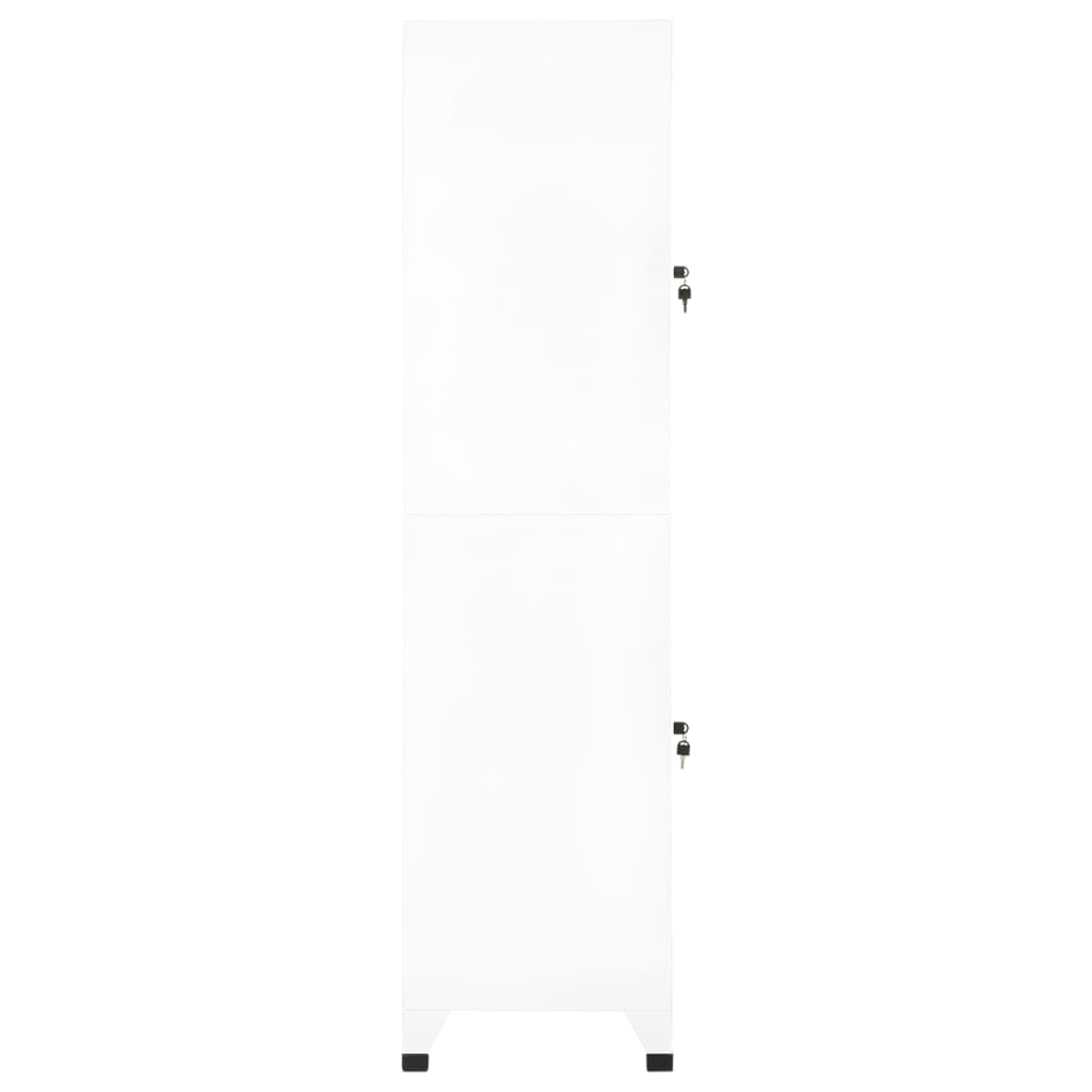 Locker Cabinet White 38x45x180 cm Steel